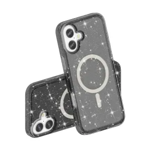 GLITTER MAGSAFE Ochranný kryt pre Apple iPhone 16 Plus čierny