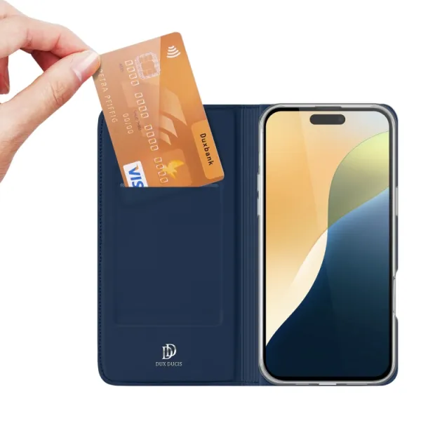 DUX Zaklápacie puzdro pre Apple iPhone 16 Plus modré