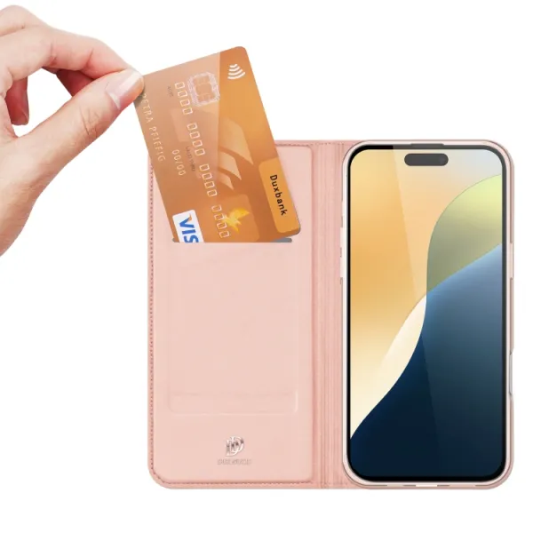 DUX Zaklápacie puzdro pre Apple iPhone 16 Plus ružové