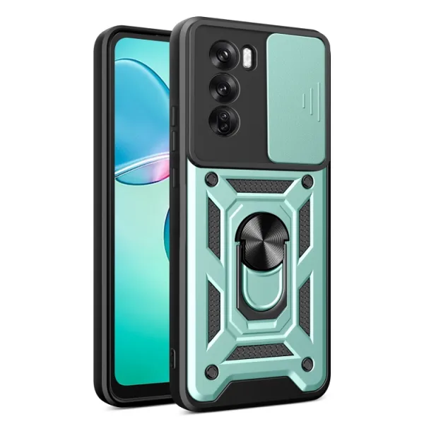 RING CAMERA Kryt s držiakom pre Oppo Reno12 Pro 5G zelený
