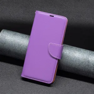 LITCHI Peňaženkové puzdro pre Apple iPhone 16 Plus fialové