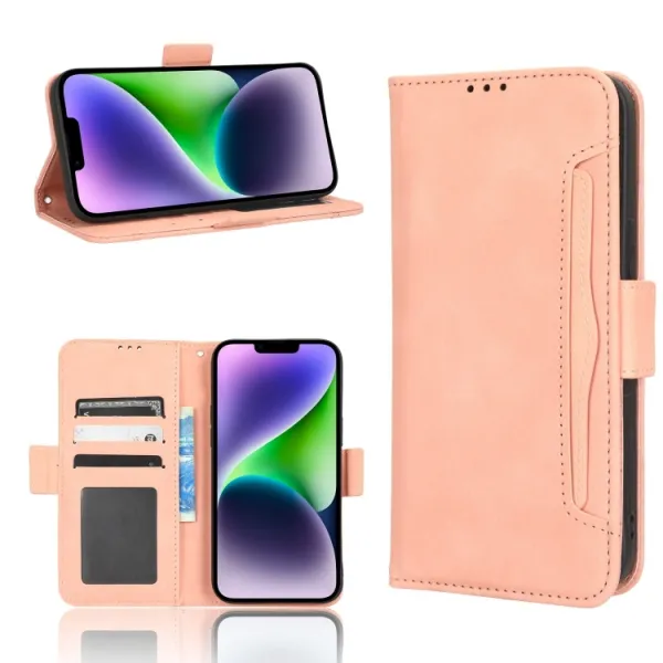 SLOT Peňaženkový obal pre Apple iPhone 16 Plus ružový