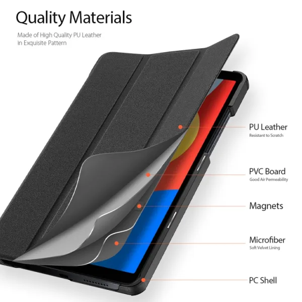 DUX DOMO Zaklápacie puzdro pre Xiaomi Redmi Pad SE 8.7 čierne