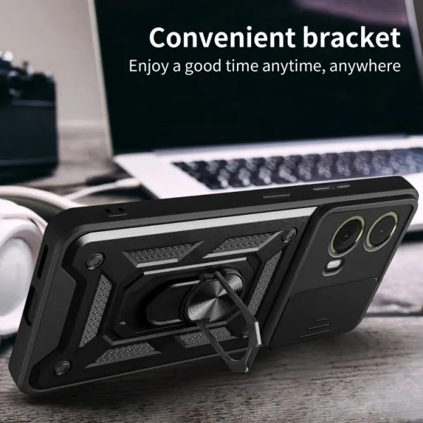 RING CAMERA Kryt s držiakom pre Motorola Moto G85 5G modrý