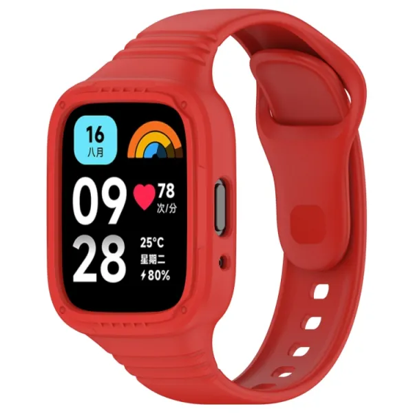 GLACIER Ochranné puzdro s remienkom pre Xiaomi Redmi Watch 3 Active červené