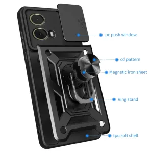 RING CAMERA Kryt s držiakom pre Motorola Moto G85 5G modrý