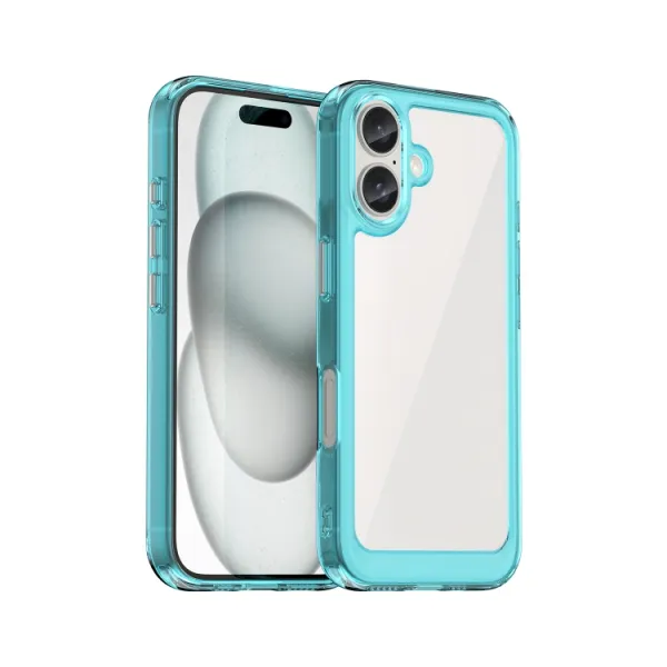 CRYSTAL Ochranný kryt pre Apple iPhone 16 Plus tyrkysový