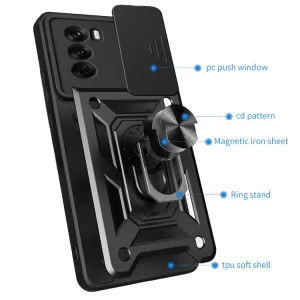 RING CAMERA Kryt s držiakom pre Oppo Reno12 Pro 5G modrý