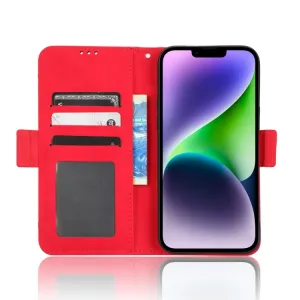 SLOT Peňaženkový obal pre Apple iPhone 16 Plus červený