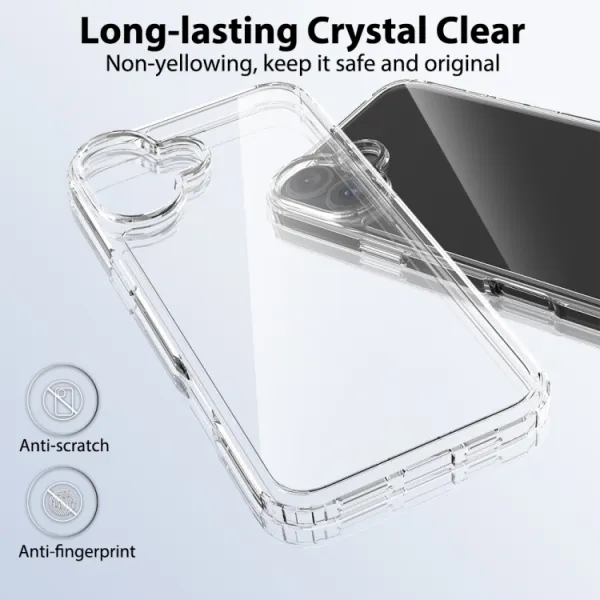 SHOCK Extra odolný kryt Apple iPhone 16 Plus priehľadný