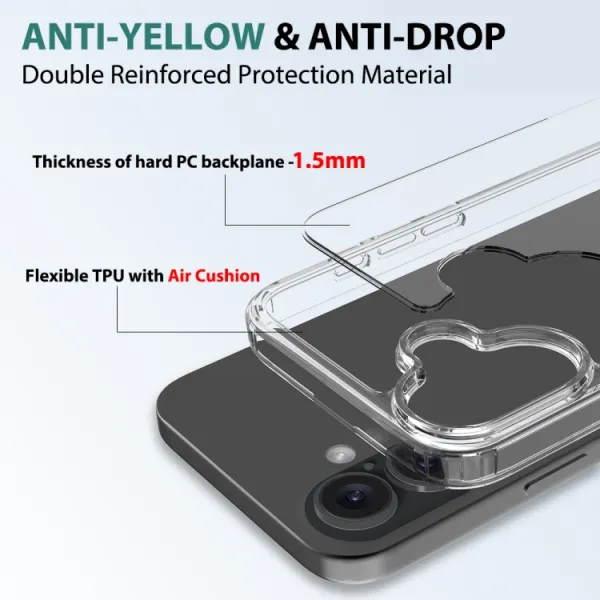 SHOCK Extra odolný kryt Apple iPhone 16 Plus priehľadný