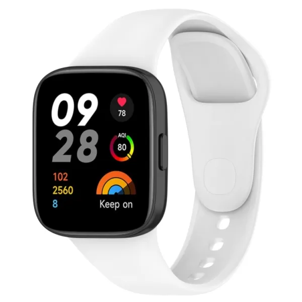 SILICONE Vymeniteľný remienok pre Xiaomi Redmi Watch 3 biely