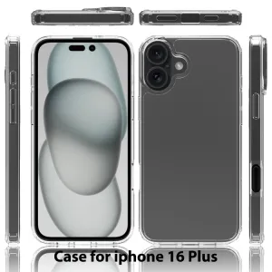 SHOCK Extra odolný kryt Apple iPhone 16 Plus priehľadný