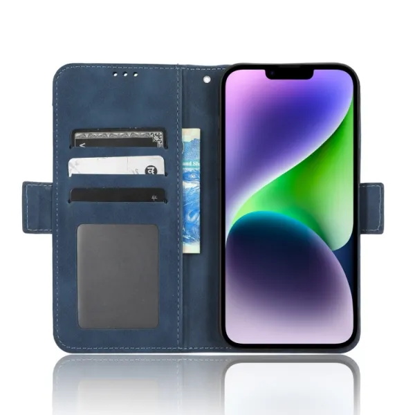 SLOT Peňaženkový obal pre Apple iPhone 16 Plus modrý