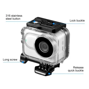PULUZ 60M Vodotesný obal pre Insta360 GO 3 / Insta360 GO 3S priehľadný