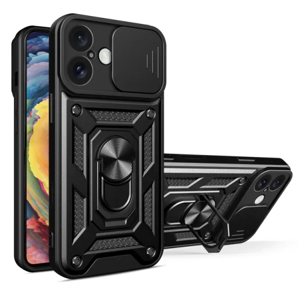 RING CAMERA Kryt s držiakom pre Apple iPhone 16 Plus čierny