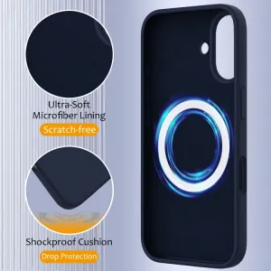 RUBBER MAGSAFE Silikónový kryt pre Apple iPhone 16 Plus tmavomodrý