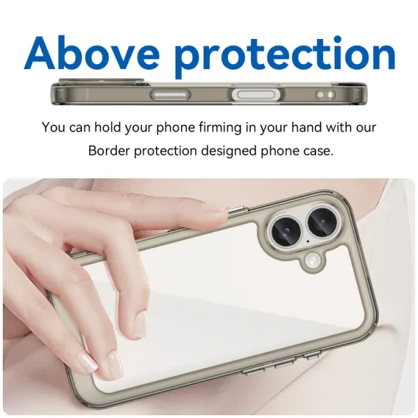 CRYSTAL Ochranný kryt pre Apple iPhone 16 Plus šedý
