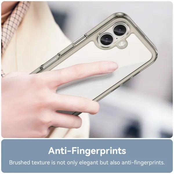 CRYSTAL Ochranný kryt pre Apple iPhone 16 Plus šedý