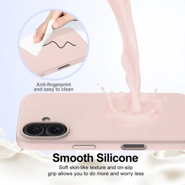 RUBBER MAGSAFE Silikónový kryt pre Apple iPhone 16 Plus svetloružový