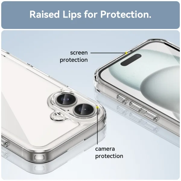 CRYSTAL Ochranný kryt pre Apple iPhone 16 Plus priehľadný