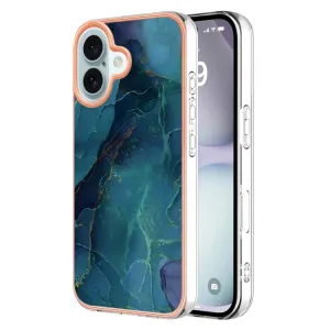 IMD MARBLE Ochranný kryt pre Apple iPhone 16 Plus GREEN