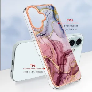 IMD MARBLE Ochranný kryt pre Apple iPhone 16 Plus ROSE RED