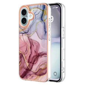 IMD MARBLE Ochranný kryt pre Apple iPhone 16 Plus ROSE RED