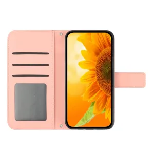 ART SUNFLOWER Peňaženkový obal so šnúrkou pre Honor Magic7 Lite 5G ružový
