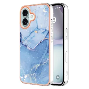 IMD MARBLE Ochranný kryt pre Apple iPhone 16 Plus BLUE