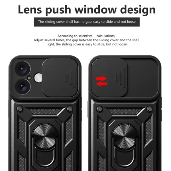 RING CAMERA Kryt s držiakom pre Apple iPhone 16 Plus modrý