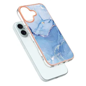 IMD MARBLE Ochranný kryt pre Apple iPhone 16 Plus BLUE