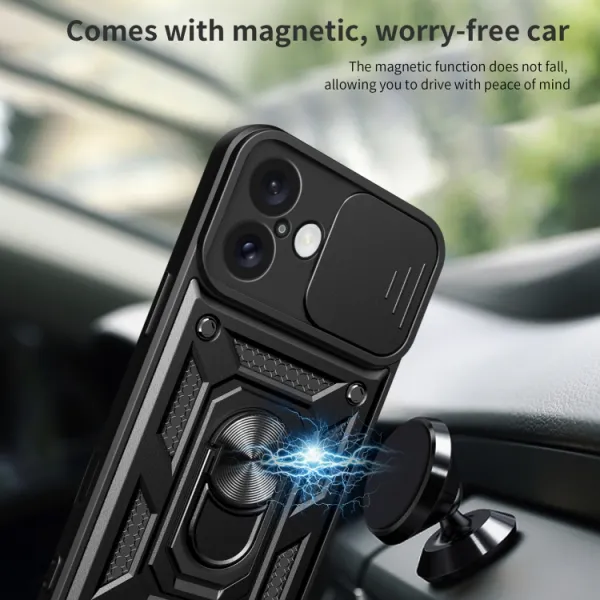 RING CAMERA Kryt s držiakom pre Apple iPhone 16 Plus čierny