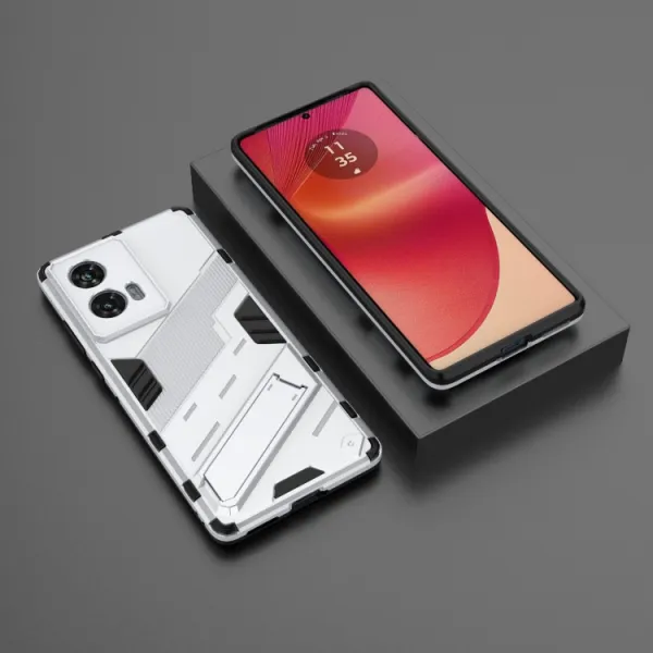 BIB Ochranný obal so stojanom pre Motorola Edge 50 Fusion biely