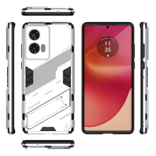BIB Ochranný obal so stojanom pre Motorola Edge 50 Fusion biely