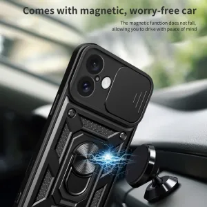RING CAMERA Kryt s držiakom pre Apple iPhone 16 Plus modrý