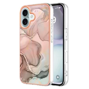 IMD MARBLE Ochranný kryt pre Apple iPhone 16 Plus ROSE GOLD