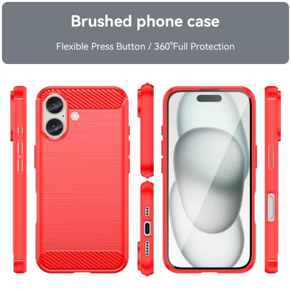 FLEXI TPU Ochranný kryt Apple iPhone 16 Plus červený