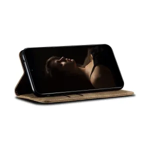 DENIM Peňaženkový kryt pre Realme Note 60 šedohnedý