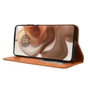 BUSINESS Peňaženkové puzdro pre Motorola Edge 50 Ultra hnedé