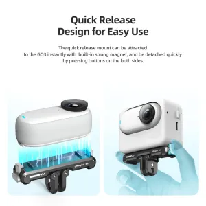 aMAGISN Rýchloupínací magnetický držiak Insta360 GO 3 / Insta360 GO 3S čierny