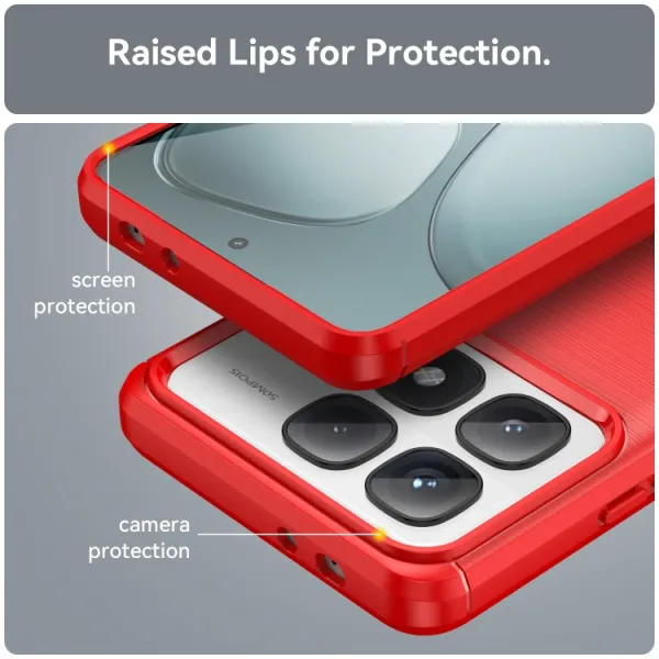 FLEXI TPU Ochranný kryt Xiaomi 14T Pro červený