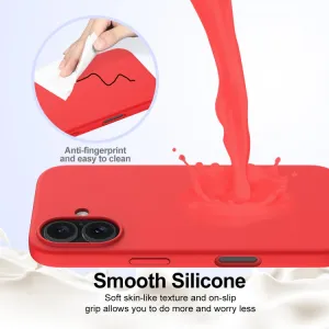RUBBER MAGSAFE Silikónový kryt pre Apple iPhone 16 Plus červený