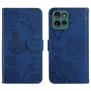 ART BLOSSOM Peňaženkový obal pre Motorola Edge 50 modrý