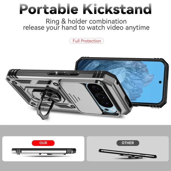 RING CAMERA Kryt s držiakom pre Google Pixel 9 strieborný