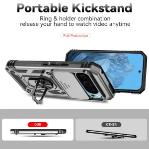 RING CAMERA Kryt s držiakom pre Google Pixel 9 strieborný