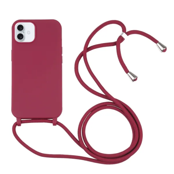ROPE Kryt so šnúrkou Apple iPhone 16 Plus bordový