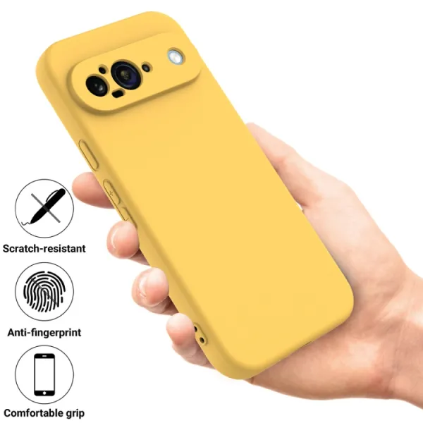 RUBBER Ochranný kryt pre Google Pixel 9 žltý