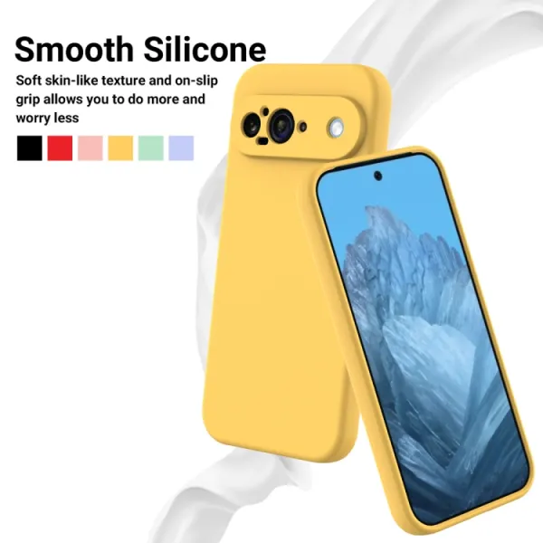 RUBBER Ochranný kryt pre Google Pixel 9 žltý