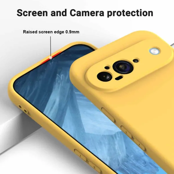 RUBBER Ochranný kryt pre Google Pixel 9 žltý